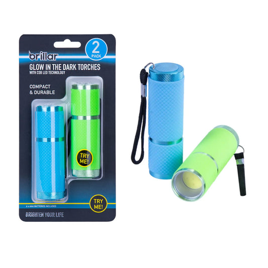 Brillar Brillar Glow in the Dark Torch TWIN PACK w/Batteries premium fishing tackle gear from Allways Angling