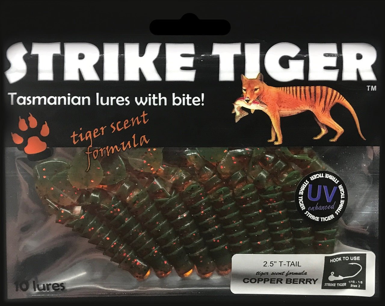 Strike Tiger Strike Tiger 2.5" T Tail Soft Plastics (10 Pack) premium fishing tackle gear from Allways Angling