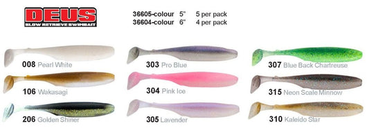 Biwaa BIWAA Deus 5" Paddle Tail Soft Plastic Lure premium fishing tackle gear from Allways Angling