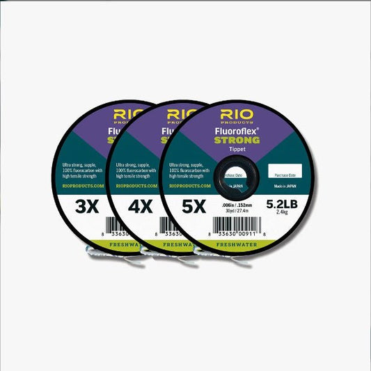 Rio Rio Fluoroflex STRONG Tippet Leader 30yds Clear Fluorocarbon premium fishing tackle gear from Allways Angling