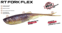 Molix RT Fork Flex Lure 3 Inch – Soft Plastic Fishing Lure (4 Pack)