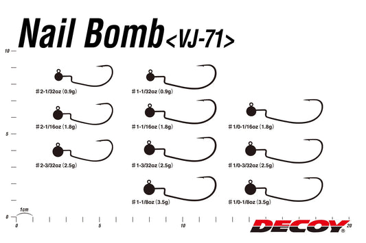 Decoy Decoy Nail Bomb Weedless Jigheads premium fishing tackle gear from Allways Angling