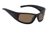 UGLY FISH PU5507 Unbreakable Polarised Wrap Sunglasses - Brown Lens