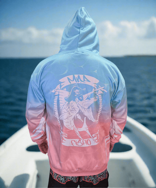 Mad Fisho Mad Fisho Hoodie Pink/Blue Marlin premium fishing tackle gear from Allways Angling