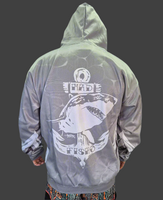 Mad Fisho KIDS Fishing Hoodie Jumper GREY