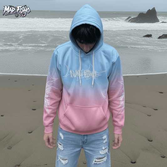 Mad Fisho Mad Fisho Hoodie Pink/Blue Marlin premium fishing tackle gear from Allways Angling