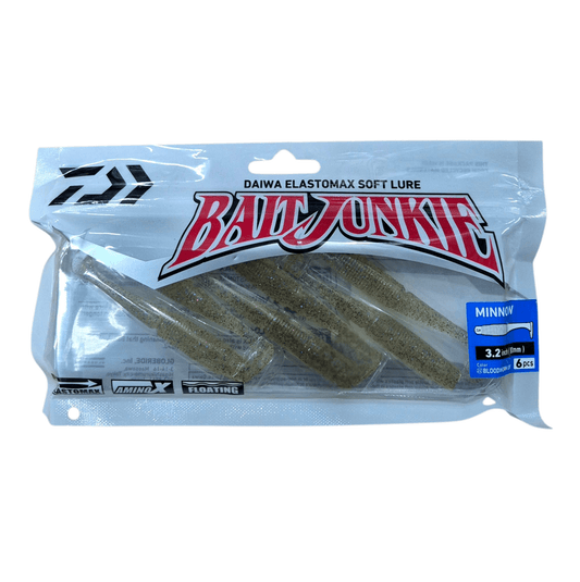 Daiwa DAIWA BAIT JUNKIE 3.2 INCH MINNOW BLOODWORM premium fishing tackle gear from Allways Angling