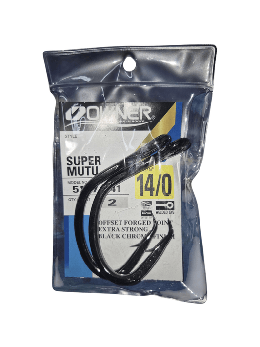 Owner Owner Super Mutu 14/0 Hook Swordfish Circle Hook 2pk premium fishing tackle gear from Allways Angling