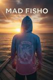 Mad Fisho Hooded Fishing Shirt Pink/Blue Marlin