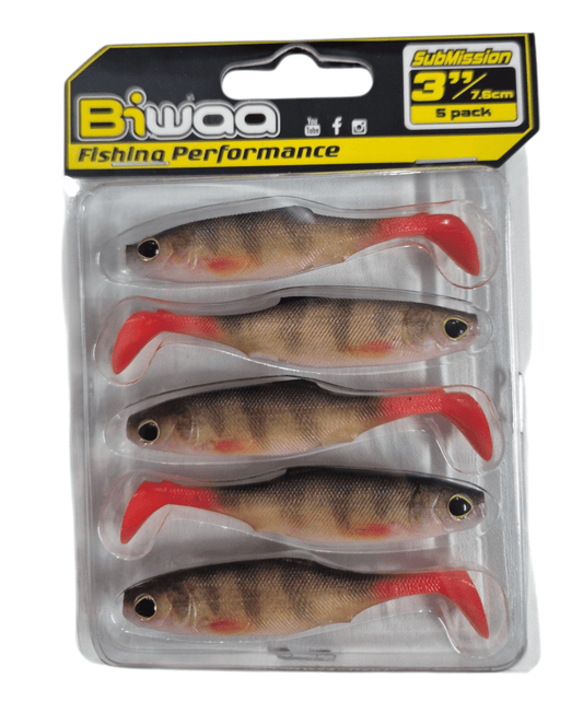 Biwaa Biwaa SubMission 3" Shad 5pk REAL PERCH premium fishing tackle gear from Allways Angling