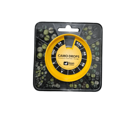 Loon Outdoors Loon Camo Drops Split Shot Large Multi Pack premium fishing tackle gear from Allways Angling