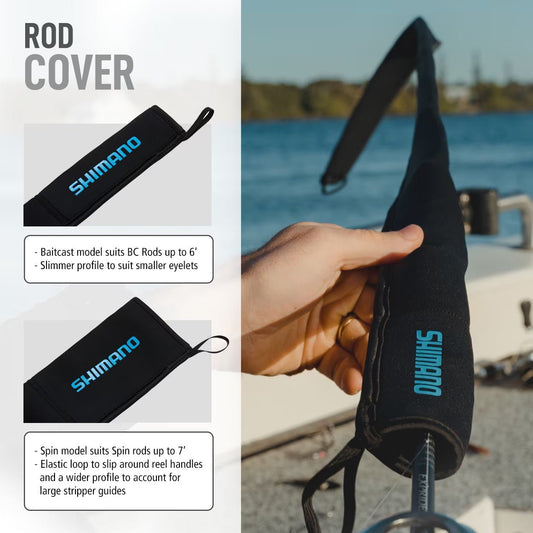 Shimano Shimano Neoprene 7 Foot Spin Rod Cover premium fishing tackle gear from Allways Angling