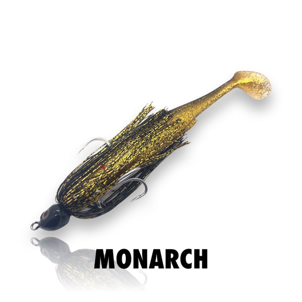 Spin Wright 1oz Cod Swimjig Irukandji 9" MONARCH