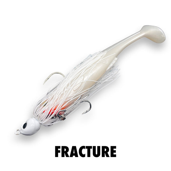 Spin Wright 1oz Cod Swimjig Irukandji 9" FRACTURE