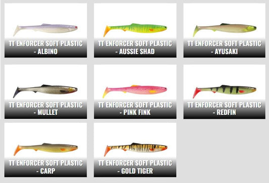 TT TT Enforcer 190MM Swimbait Soft Plastic Lure premium fishing tackle gear from Allways Angling