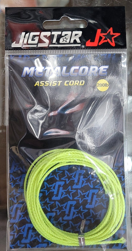 Jigstar Jigstar Metalcore Assist Cord YELLOW 3m premium fishing tackle gear from Allways Angling