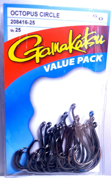 Gamakatsu OCTOPUS CIRCLE Black Hooks Value 25 pack – Allways Angling