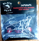 Black Pete Jap Snap #7 Stainless Ball Bearing Snap Swivels 2pk