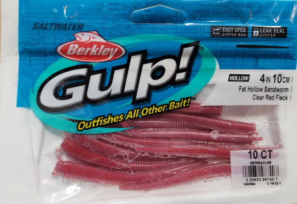 GULP FAT HOLLOW SANDWORM Lures 10pc – Allways Angling