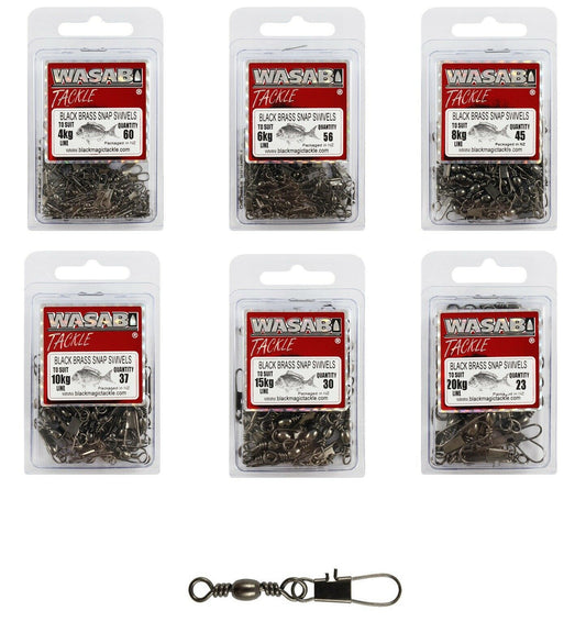 Wasabi Wasabi Barrel Snap Swivels Economy Pack premium fishing tackle gear from Allways Angling