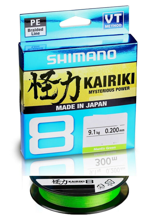 Shimano Shimano Kairiki 8 Braid Mantis Green premium fishing tackle gear from Allways Angling