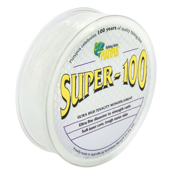 Platypus SUPER 100 Monofilament Fishing Line 300m Clear