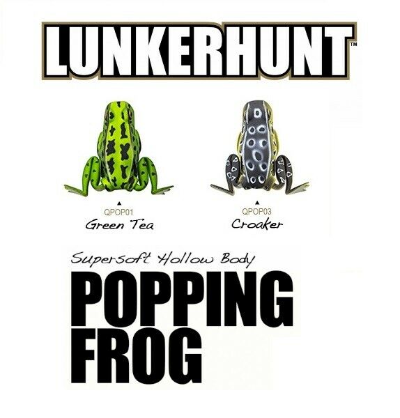 Lunkerhunt Popping Frog 55mm 1/2oz Real Life Action!