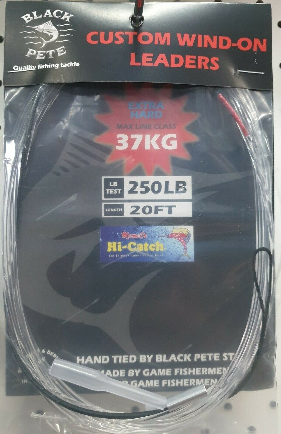 black pete Black Pete Custom Wind-On Leader 20ft Momoi Leader premium fishing tackle gear from Allways Angling