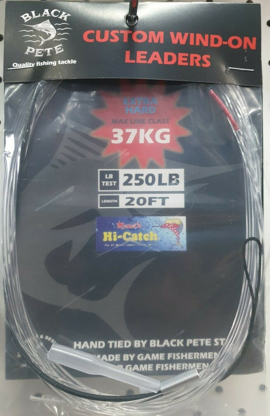 black pete Black Pete Custom Wind-On Leader 20ft Momoi Leader premium fishing tackle gear from Allways Angling