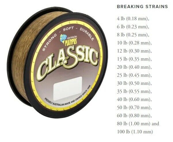 Platypus Platypus Classic Brown Monofilament Fishing Line 300m premium fishing tackle gear from Allways Angling