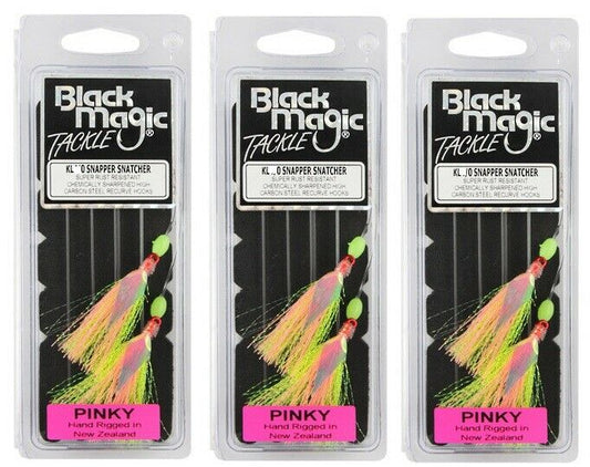 Blackmagic 3 X Black Magic 5/0 Snapper Snatcher Rigs PINKY premium fishing tackle gear from Allways Angling