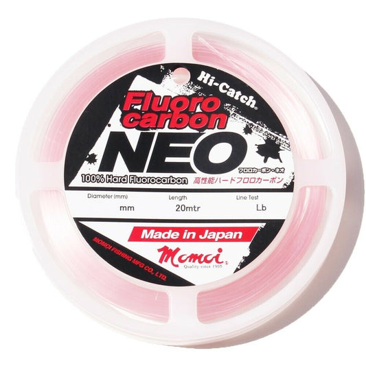 Momoi Momoi Hi-Catch NEO FC Pink FLUOROCARBON Leader (20m) premium fishing tackle gear from Allways Angling
