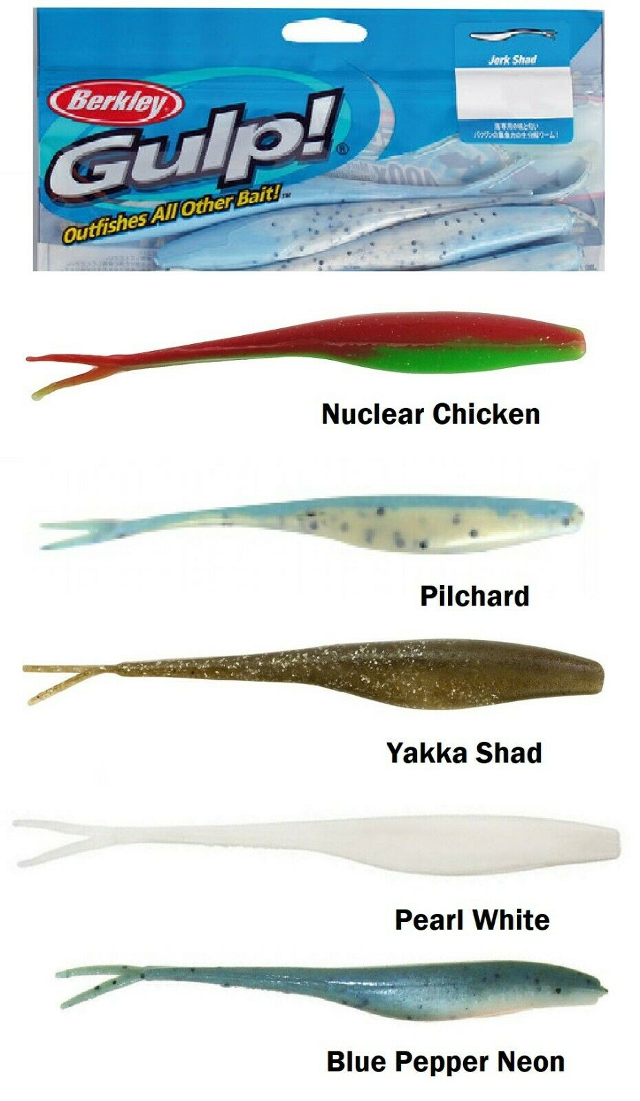 Berkley Berkley GULP Jerkshad 5 Inch Jerkshad 5pcs premium fishing tackle gear from Allways Angling