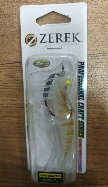 Zerek Live Shrimp 3.5 89mm 79 #08 Weedless Shrimp