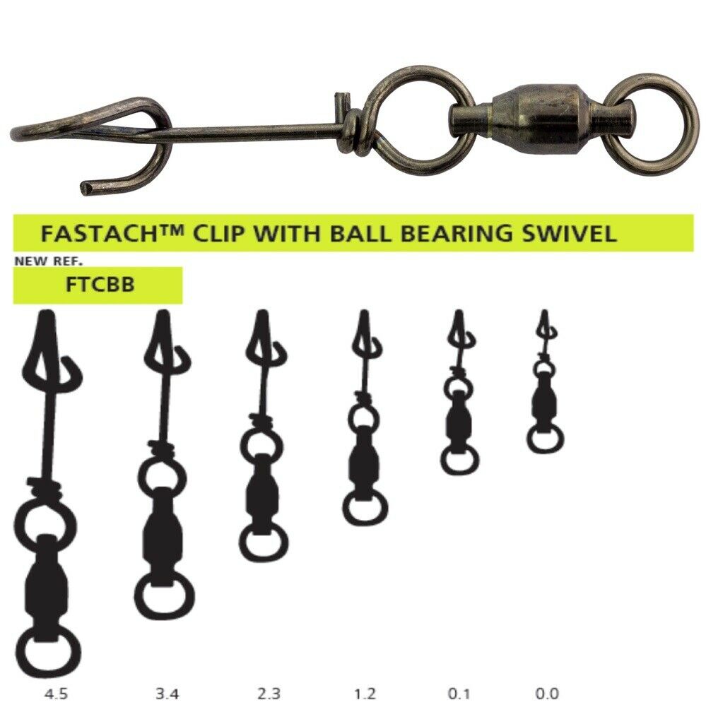 Mustad MUSTAD Ultrapoint Fastach Clip with Ball Bearing Swivel premium fishing tackle gear from Allways Angling