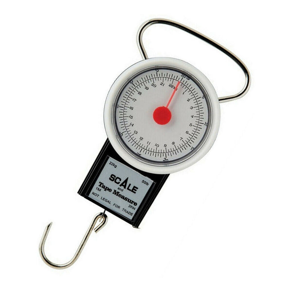 Berkley PORTABLE WEIGHING SCALE 50lb (22kg) Dial Scale with Tape Measure