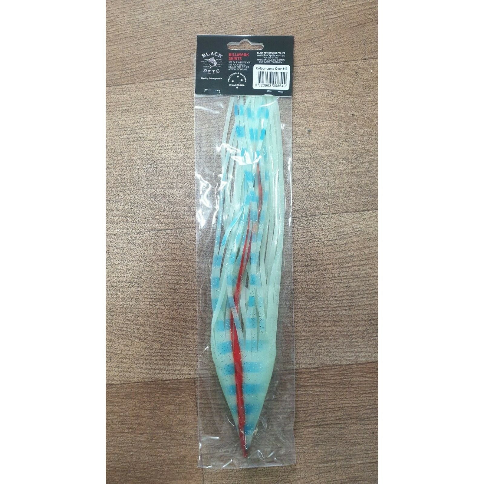 Black Pete Billmark 14" Lumo Swordfish Skirt premium fishing tackle gear from Allways Angling
