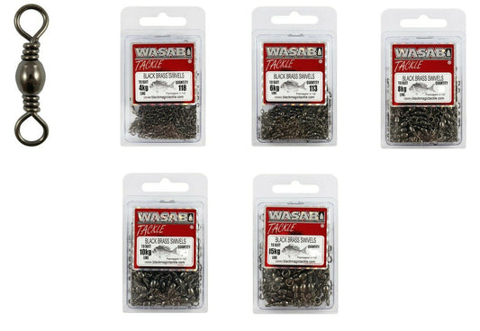 Wasabi Wasabi Barrel Swivels Economy Pack premium fishing tackle gear from Allways Angling
