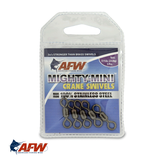 AFW AFW Mighty Mini Stainless Steel Crane Swivels 5pcs/10pcs premium fishing tackle gear from Allways Angling