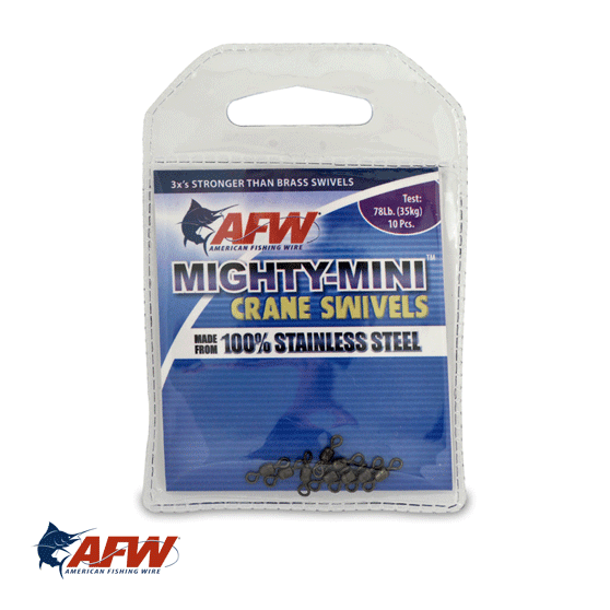 AFW AFW Mighty Mini Stainless Steel Crane Swivels 5pcs/10pcs premium fishing tackle gear from Allways Angling