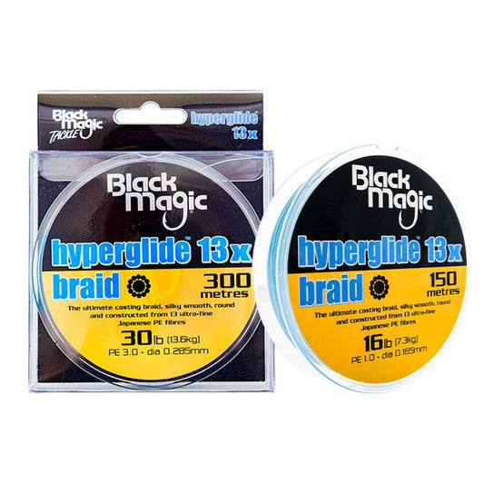 Black Magic Black Magic Hyperglide 13x Braid Fishing Line Blue premium fishing tackle gear from Allways Angling