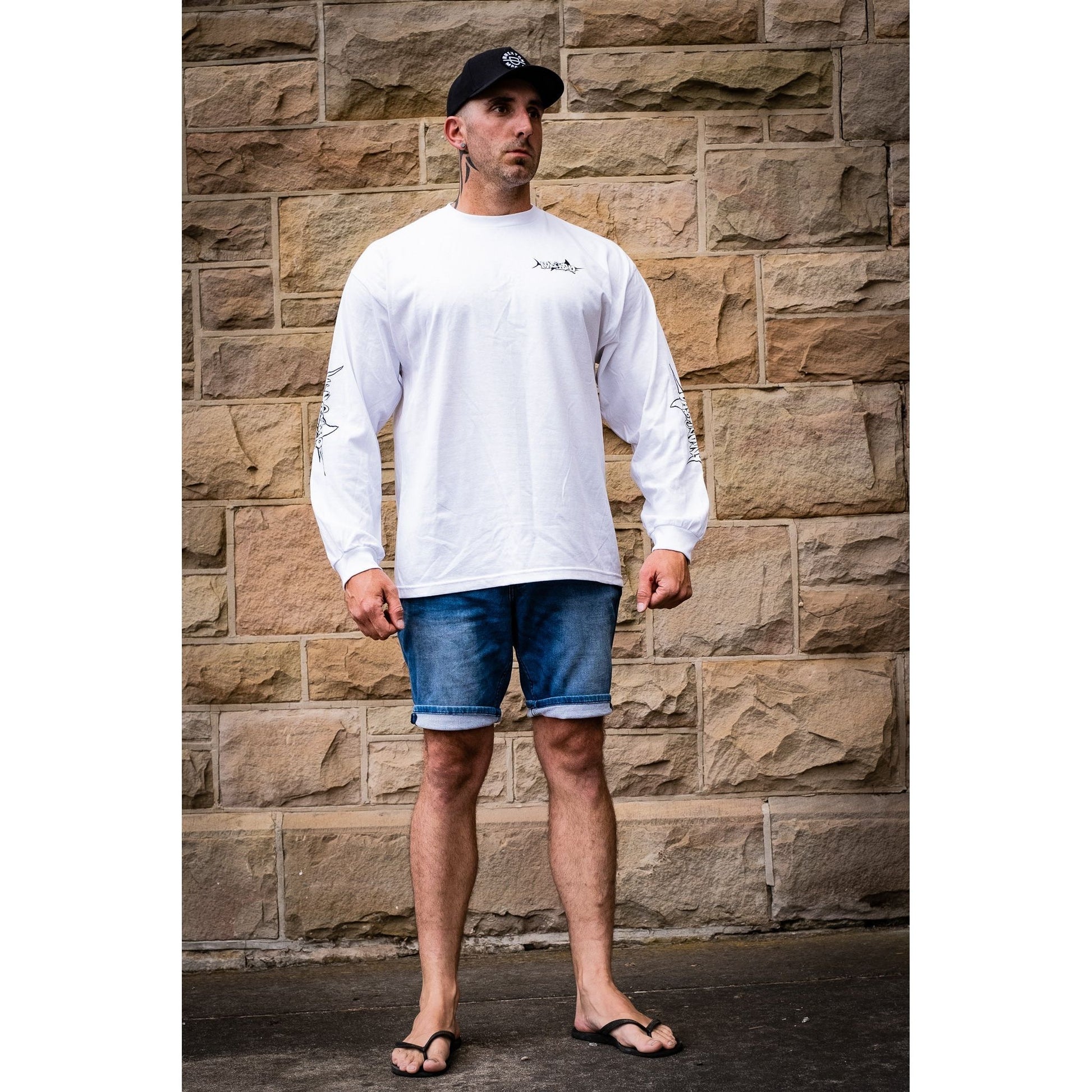 Mad Fisho Mad Fisho Mad Marlin White Long Sleeve Tee premium fishing tackle gear from Allways Angling