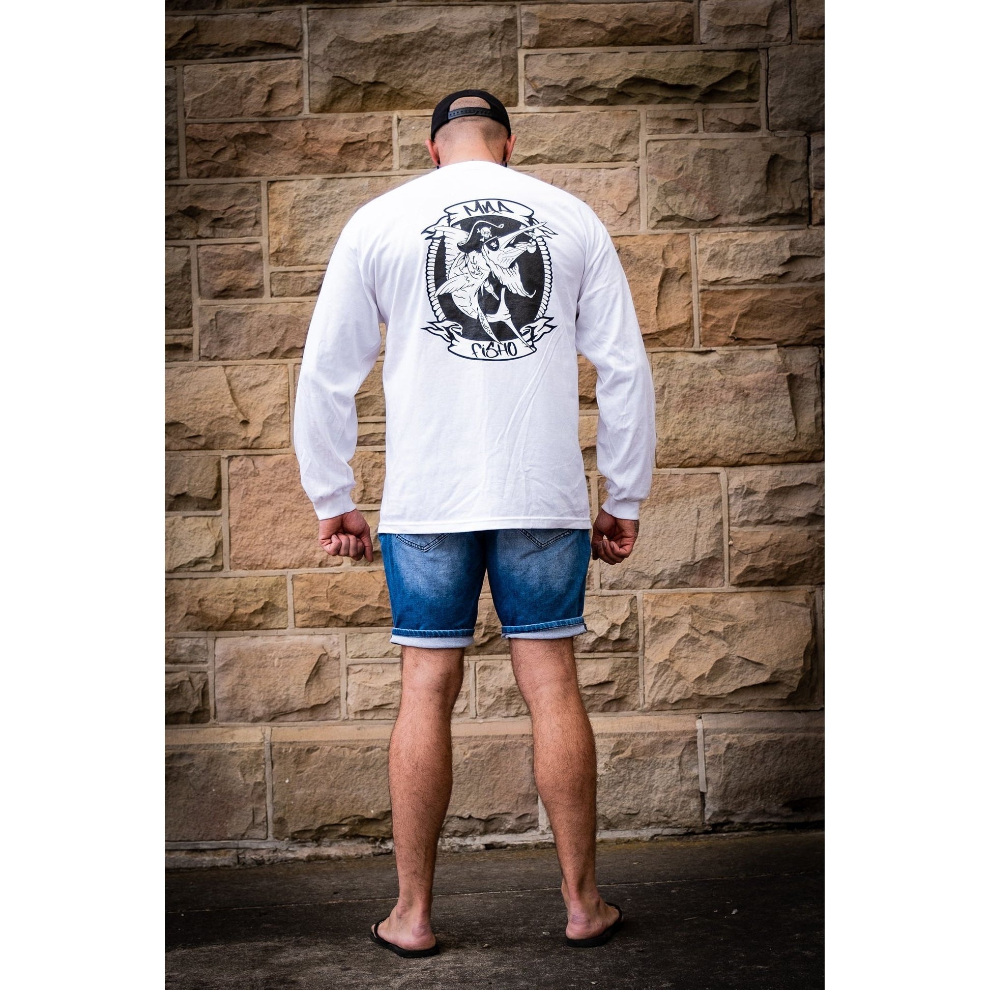 Mad Fisho Mad Fisho Mad Marlin White Long Sleeve Tee premium fishing tackle gear from Allways Angling