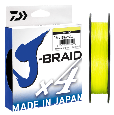 Daiwa Daiwa J Braid 4 YELLOW Fishing Line premium fishing tackle gear from Allways Angling