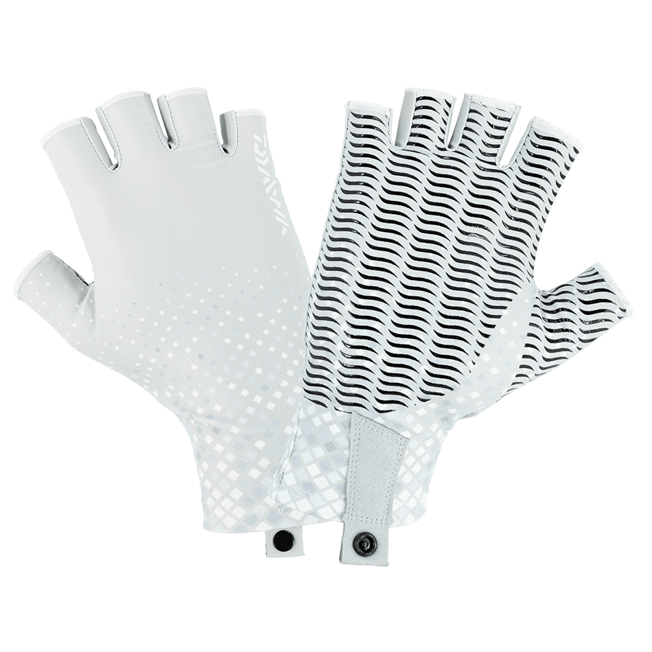 Daiwa Daiwa Sun Gloves (Grey Prism & Light Aqua) premium fishing tackle gear from Allways Angling