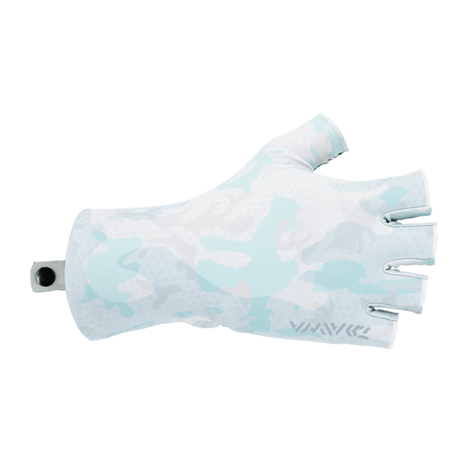 Daiwa Daiwa Sun Gloves (Grey Prism & Light Aqua) premium fishing tackle gear from Allways Angling