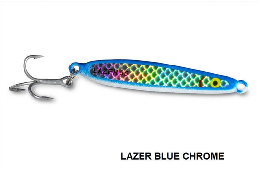 Laser Lazer Lure Blue Chrome Metal Lure premium fishing tackle gear from Allways Angling