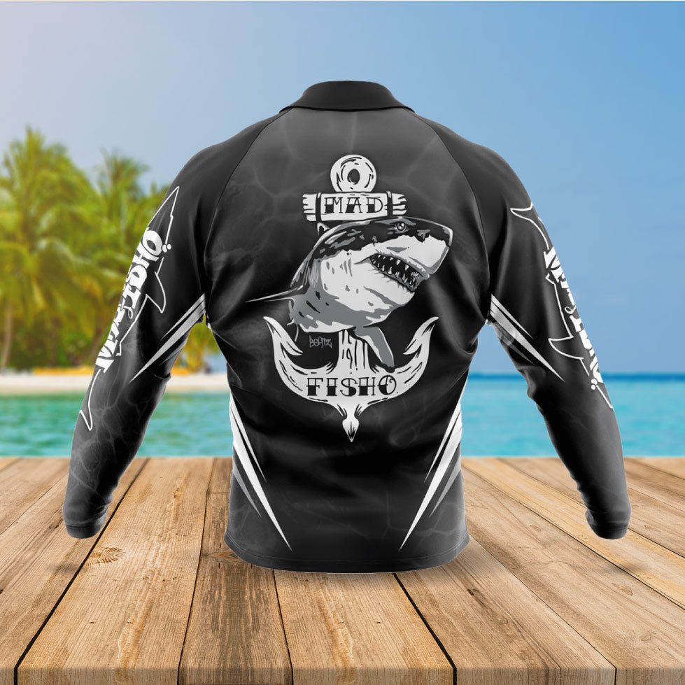 Mad Fisho Mad Fisho Kids Fishing Shirt - Mad Shark Design premium fishing tackle gear from Allways Angling