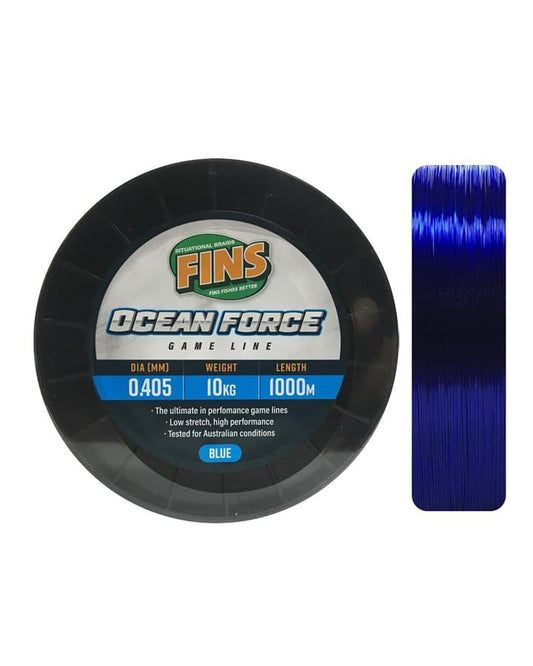 Fins Fins Ocean Force Game Fishing Line 1000m COBALT BLUE premium fishing tackle gear from Allways Angling