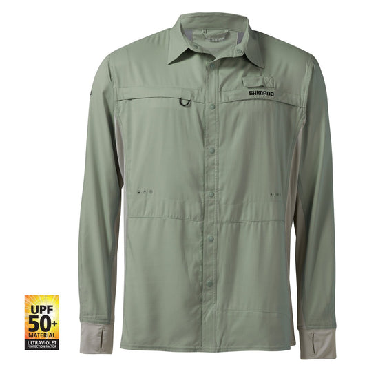 Shimano Shimano Pro Stretch Vented Seafoam Fishing Shirt premium fishing tackle gear from Allways Angling